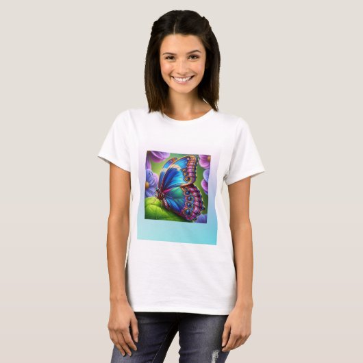 BLOEMEN EN VLINDERS T-SHIRT (Voorkant volledig)