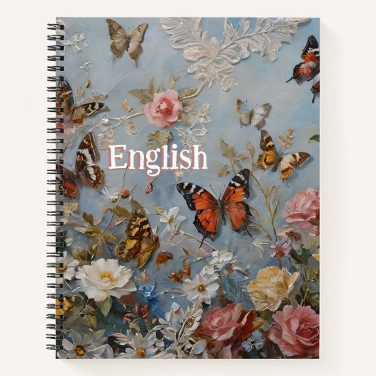 Bloemen en vlinders tijdschrift / notitieboek (Voorkant)