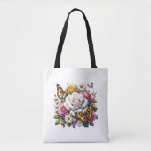 BLOEMEN EN VLINDERS TOTE BAG (Voorkant)