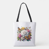 BLOEMEN EN VLINDERS TOTE BAG (Achterkant)