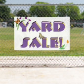 Bloemen en vlinders - Verkoopbord voor de reuzel Spandoek (Insitu)
