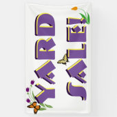 Bloemen en vlinders - Verkoopbord voor de reuzel Spandoek (Verticaal)