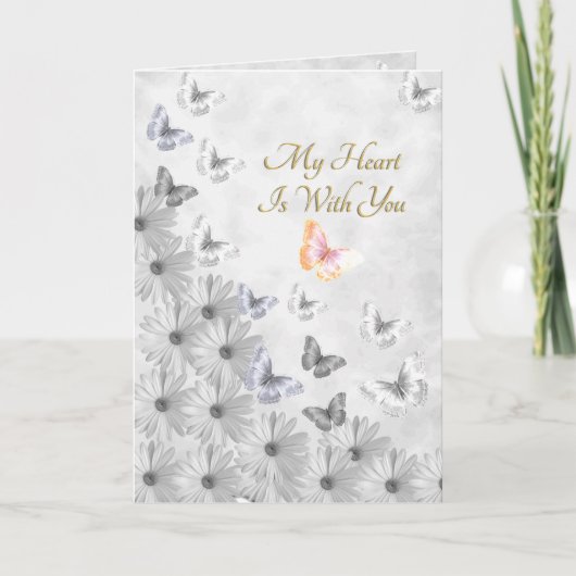 Bloemen en vlinders - Verlies van een zus Kaart (Voorkant)