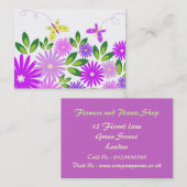 Bloemen en vlinders - Visitekaartje (Voorkant / Achterkant)