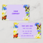 Bloemen en Vlinders Visitekaartje (Voorkant / Achterkant)