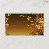 Bloemen en vlinders visitekaartje (Achterkant)