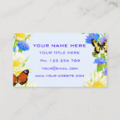 Bloemen en vlinders Visitekaartje Fresh Design (Achterkant)