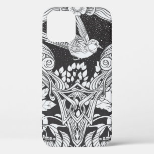 Bloemen en vogel in de nieuwe kunststijl naadloos Case-Mate iPhone case