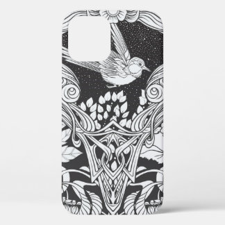 Bloemen en vogel in de nieuwe kunststijl naadloos Case-Mate iPhone case