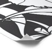 Bloemen en vogel in de nieuwe kunststijl naadloos poster (Hoek)