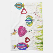 Bloemen en Vogel Keuken Handdoek (Verticaal)