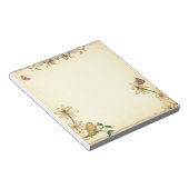  bloemen en vogel notitieblok (Schuin)
