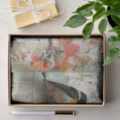 Bloemen en vogel tissuepapier (Geschenk)