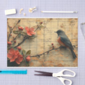 Bloemen en vogel tissuepapier (Craft)