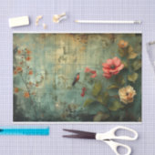 Bloemen en vogel tissuepapier (Craft)