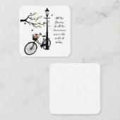 Bloemen en vogelentekker notitiekaartje (Voorkant / Achterkant)