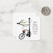 Bloemen en vogelentekker notitiekaartje (Voorkant / Achterkant in situ)