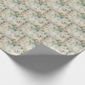 bloemen- en vogelontwerp cadeaupapier (Hoek)