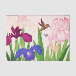 Bloemen en vogelplukkerpapier tissuepapier