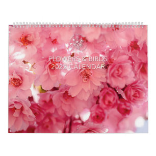 Bloemen en vogels 2022-kalender kalender