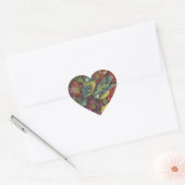 Bloemen en Vogels Hart Stickers (Envelop)