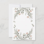 Bloemen en vogels illustratie bruiloft uitnodiging (Achterkant)