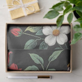 Bloemen en Vogels Illustratie Tissuepapier (Geschenk)