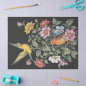 Bloemen en Vogels Illustratie Tissuepapier (Craft)