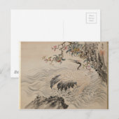 Bloemen en vogels - Japans (Edo-periode) Briefkaart (Voorkant / Achterkant)