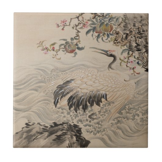 Bloemen en vogels - Japans (Edo-periode) Tegeltje (Voorkant)