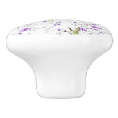 Bloemen en vogels keramische knop (Zijkant)