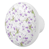 Bloemen en vogels keramische knop (Rechts)