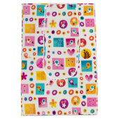 Bloemen en Vogels Natuur Patroon Medium Cadeauzakje (Achterkant)