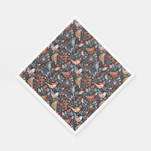 Bloemen en vogels Nordic Pattern Papier servet (Hoek)