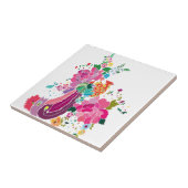 bloemen en vogels tegeltje (Zijkant)