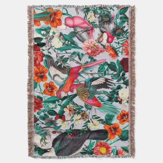 BLOEMEN EN VOGELS XIV-II DEKEN (Voorkant Verticaal)