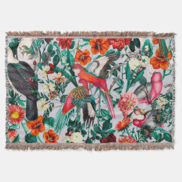 BLOEMEN EN VOGELS XIV-II DEKEN