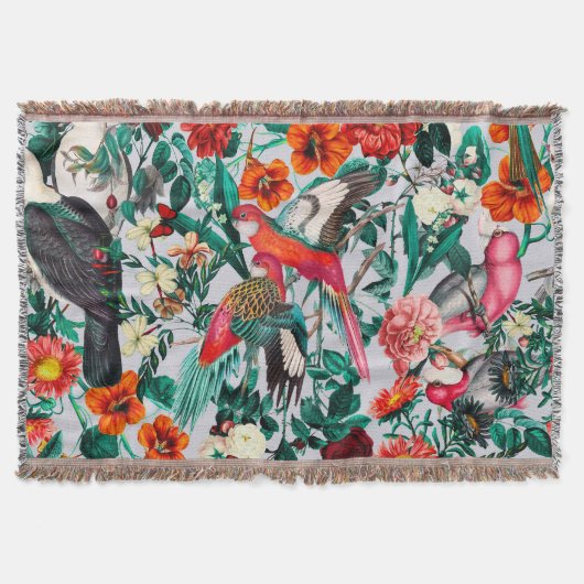 BLOEMEN EN VOGELS XIV-II DEKEN (Voorkant)