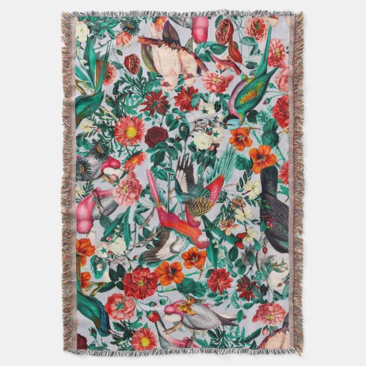 BLOEMEN EN VOGELS XIV-II DEKEN (Voorkant Verticaal)