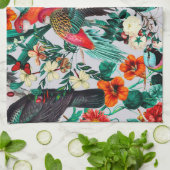 BLOEMEN EN VOGELS XIV-II THEEDOEK (Gevouwen)