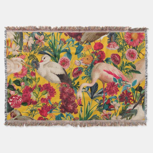 BLOEMEN EN VOGELS XVIII DEKEN (Voorkant)