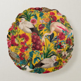 BLOEMEN EN VOGELS XVIII ROND KUSSEN