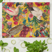 BLOEMEN EN VOGELS XVIII THEEDOEK (Gevouwen)