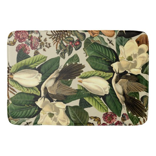 Bloemen en vogels XXI-II Badmat (Voorkant)