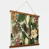 Bloemen en vogels XXI-II Hangend Wandkleed (Gebogen)