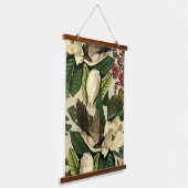 Bloemen en vogels XXI-II Hangend Wandkleed (Gebogen)