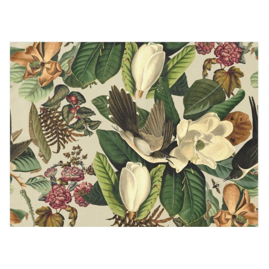 Bloemen en vogels XXI-II Tafelkleed (Voorkant (Horizontaal))