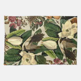 Bloemen en vogels XXI-II Theedoek