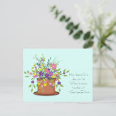 Bloemen en vriendelijkheid Briefkaart (Staand voorkant)