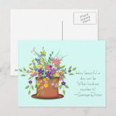 Bloemen en vriendelijkheid Briefkaart (Voorkant / Achterkant)